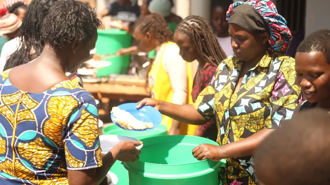 Members of the ministry working together on a practical task