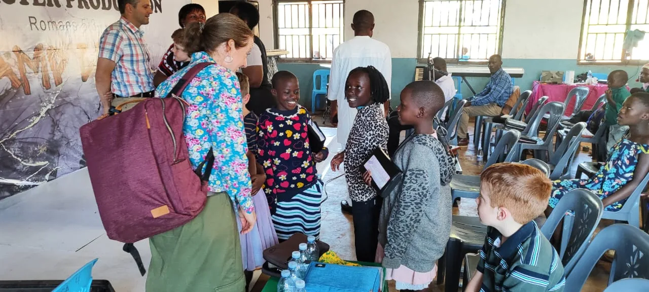 Visitors being welcomed at a gathering